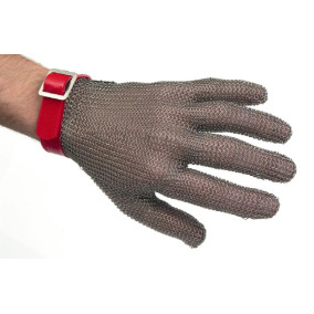 Gant de protection cotte de mailles sans manchette avec bracelet