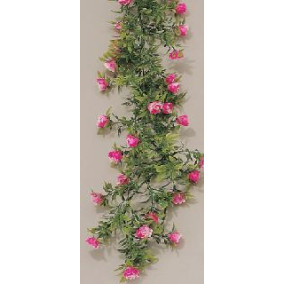 Guirlande de roses roses