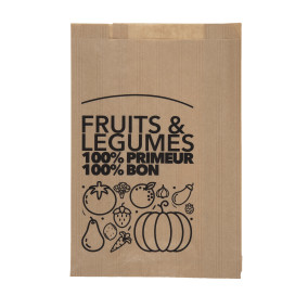 Sacs kraft imprimés fruits et légumes