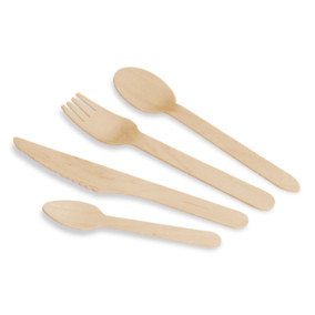 Couverts jetables en bois