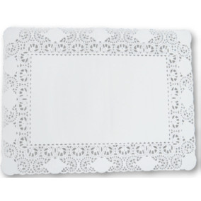 Dentelles blanches rectangulaires et rondes