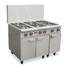 6 feux gaz